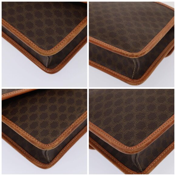 CELINE Macadam Canvas Shoulder Bag PVC Leather Brown Auth - Picture 15 of 15